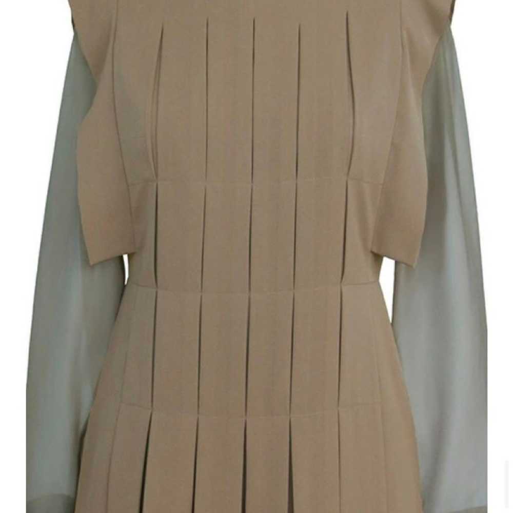 Beige Pleated Design Long Dress - image 4