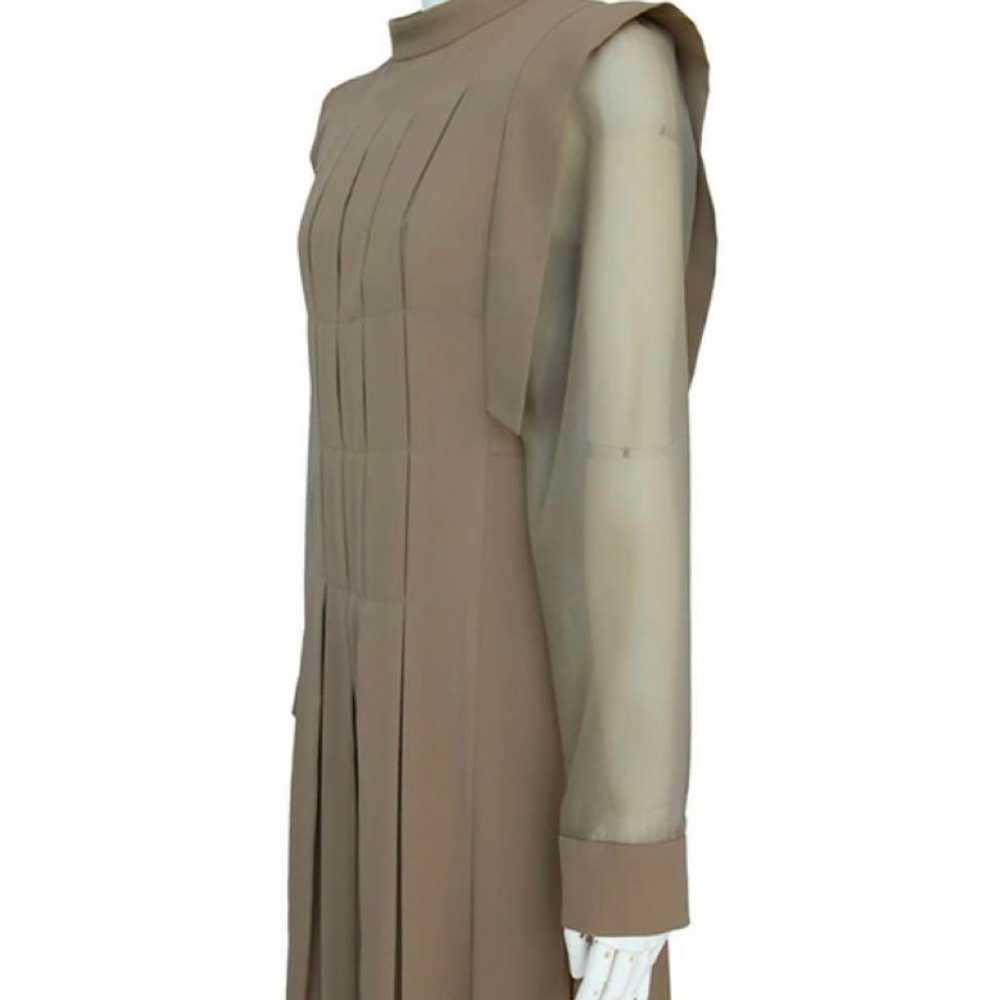 Beige Pleated Design Long Dress - image 6