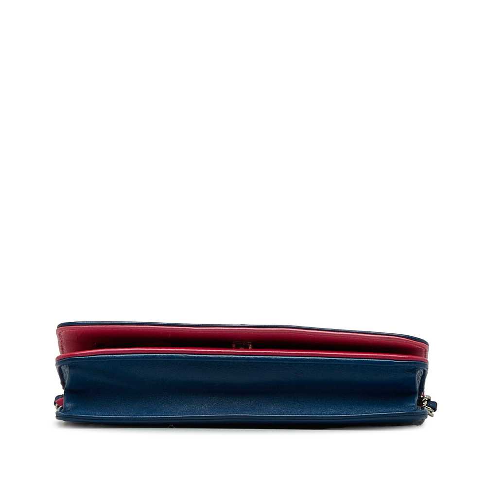 Blue Chanel CC Quilted Lambskin Wallet On Chain C… - image 4