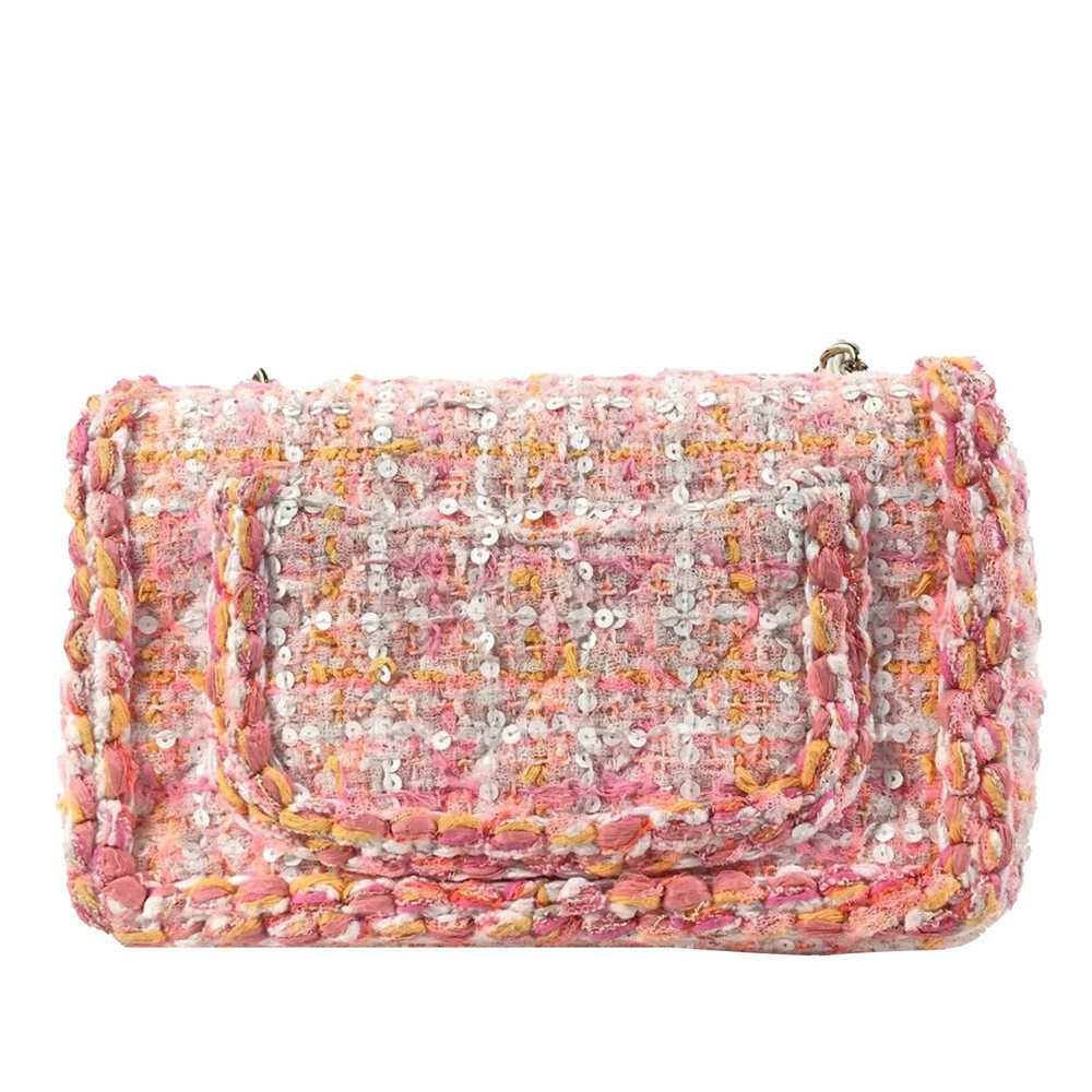 Pink Chanel Mini Classic Rectangular Tweed Flap B… - image 3