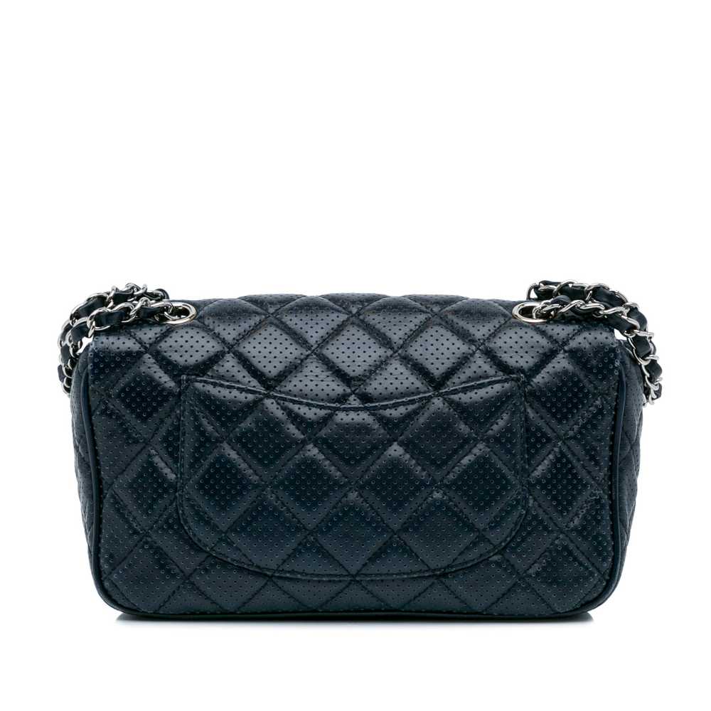Blue Chanel Perforated Classic Mini Rectangular F… - image 3