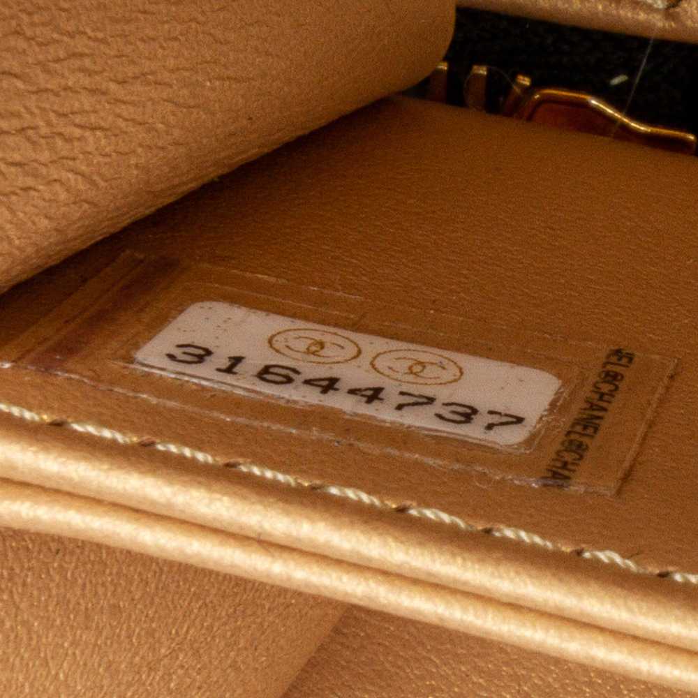 Gold Chanel CC Quilted Golden Plate Vanity Crossb… - image 10