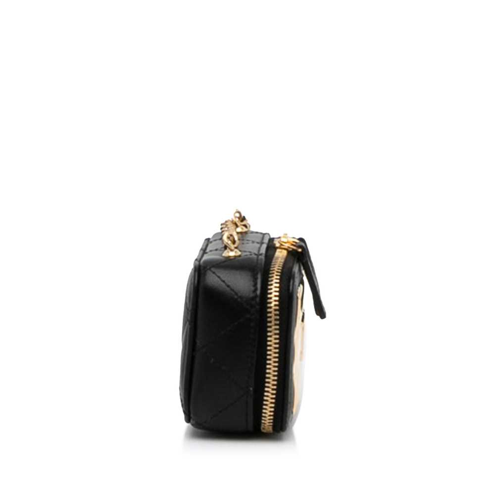 Gold Chanel CC Quilted Golden Plate Vanity Crossb… - image 3