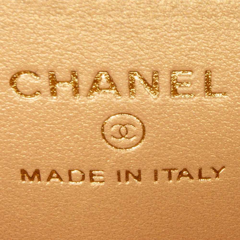 Gold Chanel CC Quilted Golden Plate Vanity Crossb… - image 9