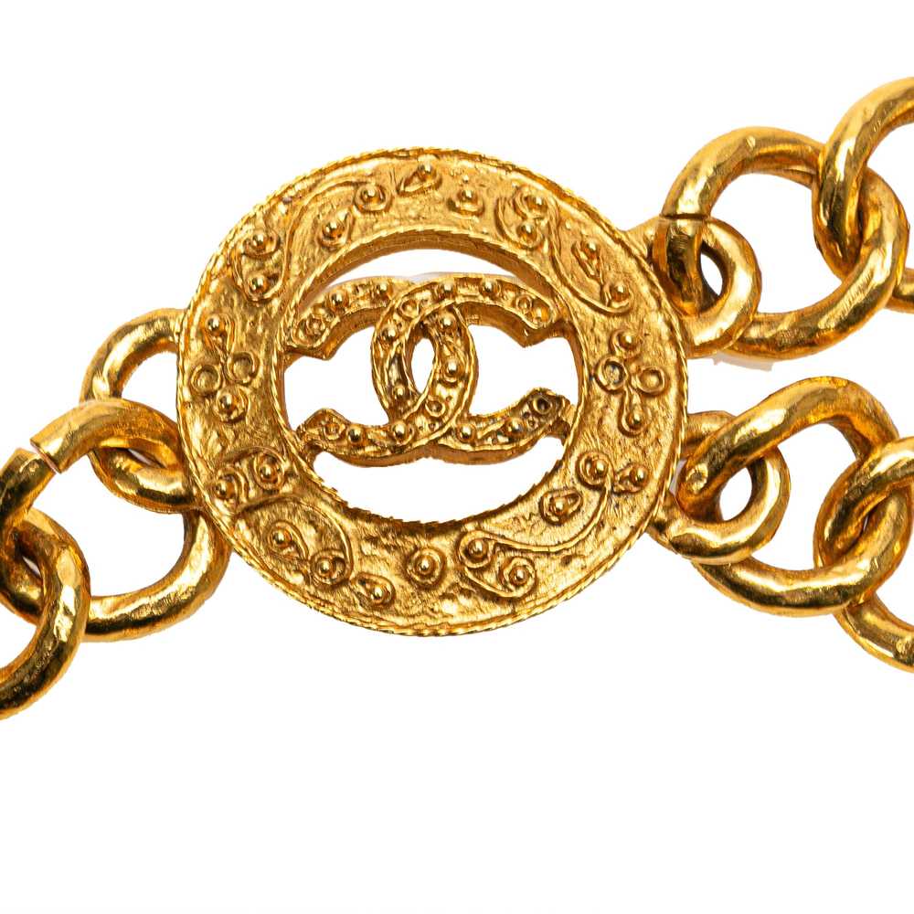 Gold Chanel Gold Plated CC Chain Belt - image 4