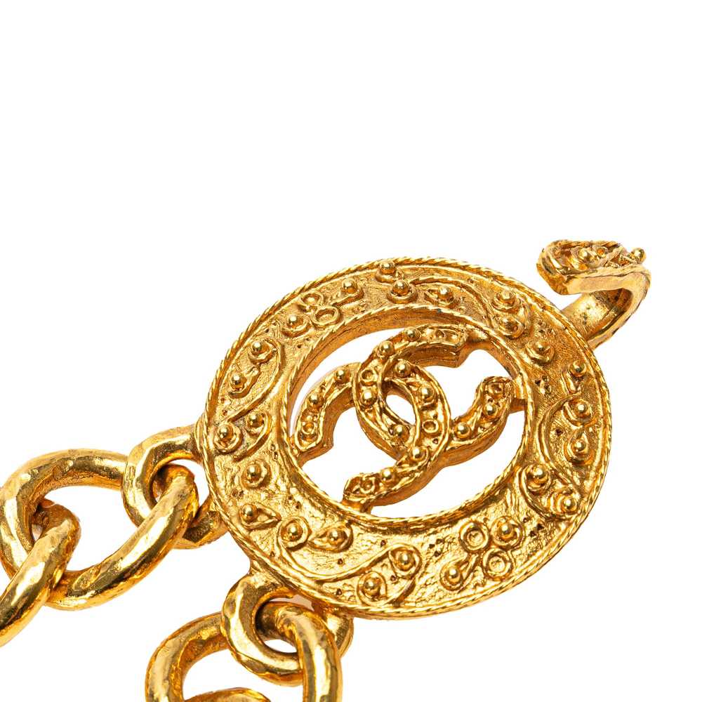 Gold Chanel Gold Plated CC Chain Belt - image 5