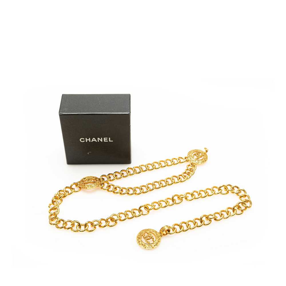 Gold Chanel Gold Plated CC Chain Belt - image 7