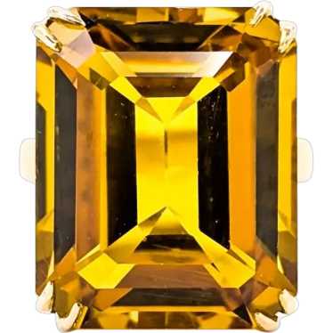 Lustrous Citrine Ring in 18k Yellow Gold - image 1