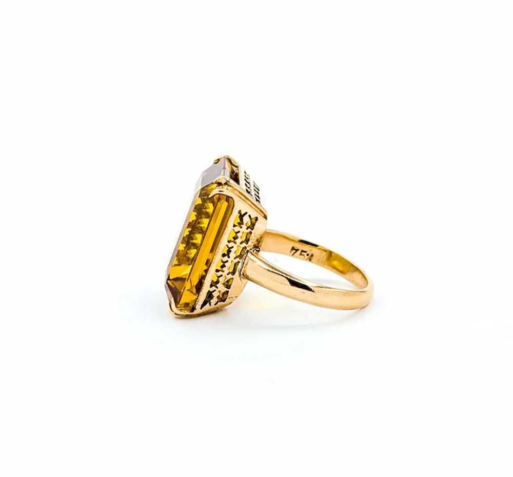 Lustrous Citrine Ring in 18k Yellow Gold - image 4
