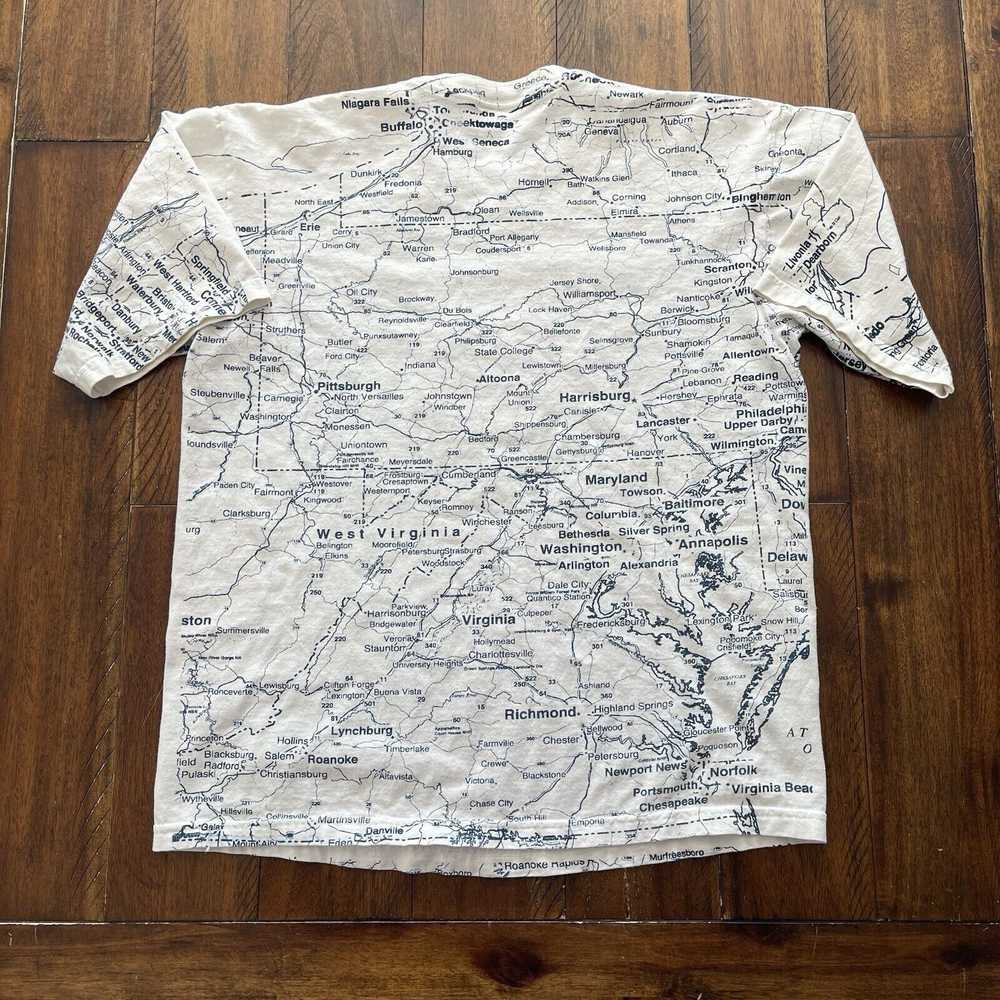 Tee Jays Vtg Pennsylvania Map All Over Print T-Sh… - image 10