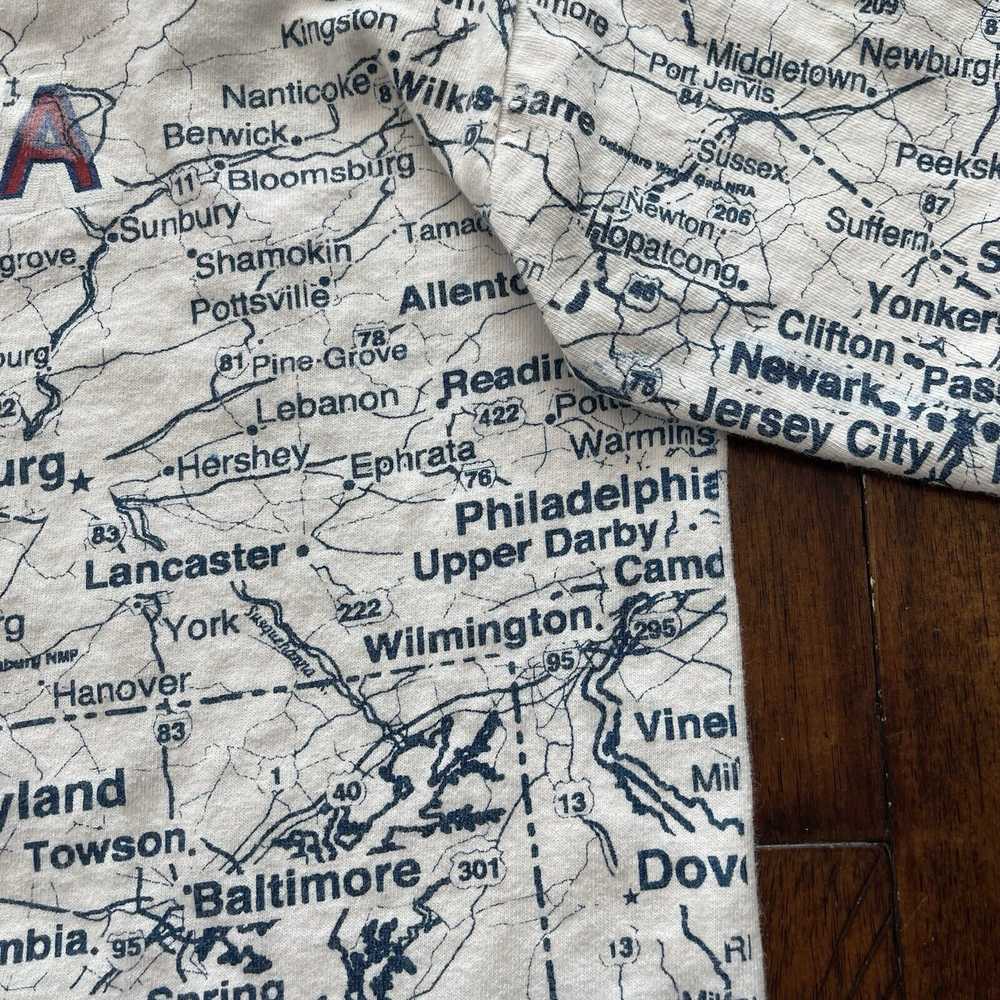 Tee Jays Vtg Pennsylvania Map All Over Print T-Sh… - image 6