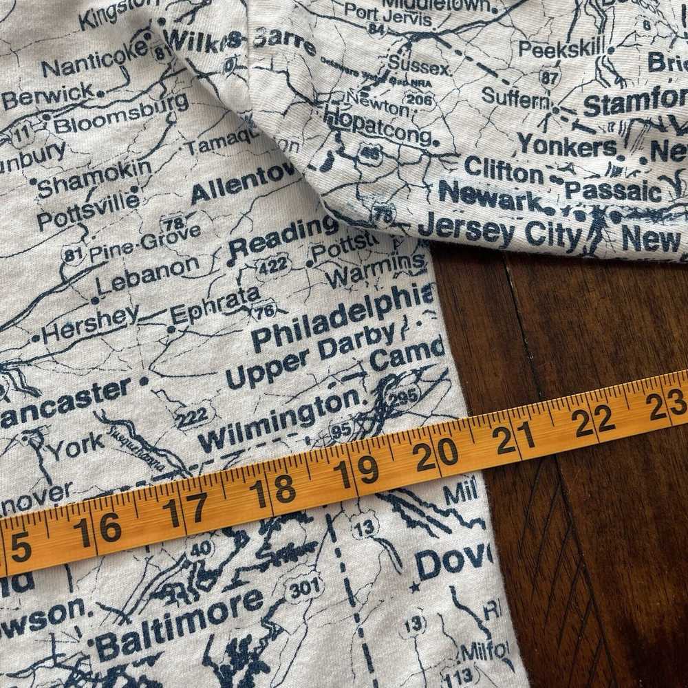 Tee Jays Vtg Pennsylvania Map All Over Print T-Sh… - image 8