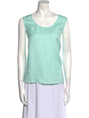 Bob Mackie Wearable Art Tank Top Blue Scoop Neck - image 1