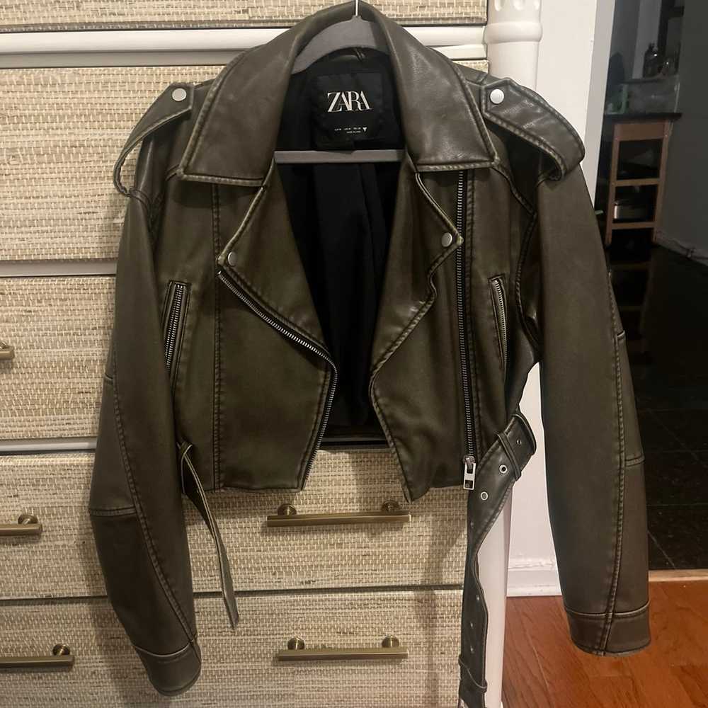 Zara Faux Leather Biker Jacket - image 1