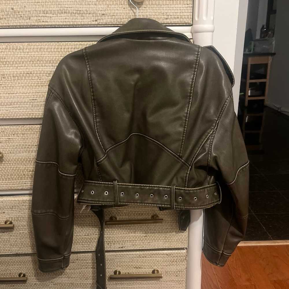Zara Faux Leather Biker Jacket - image 2