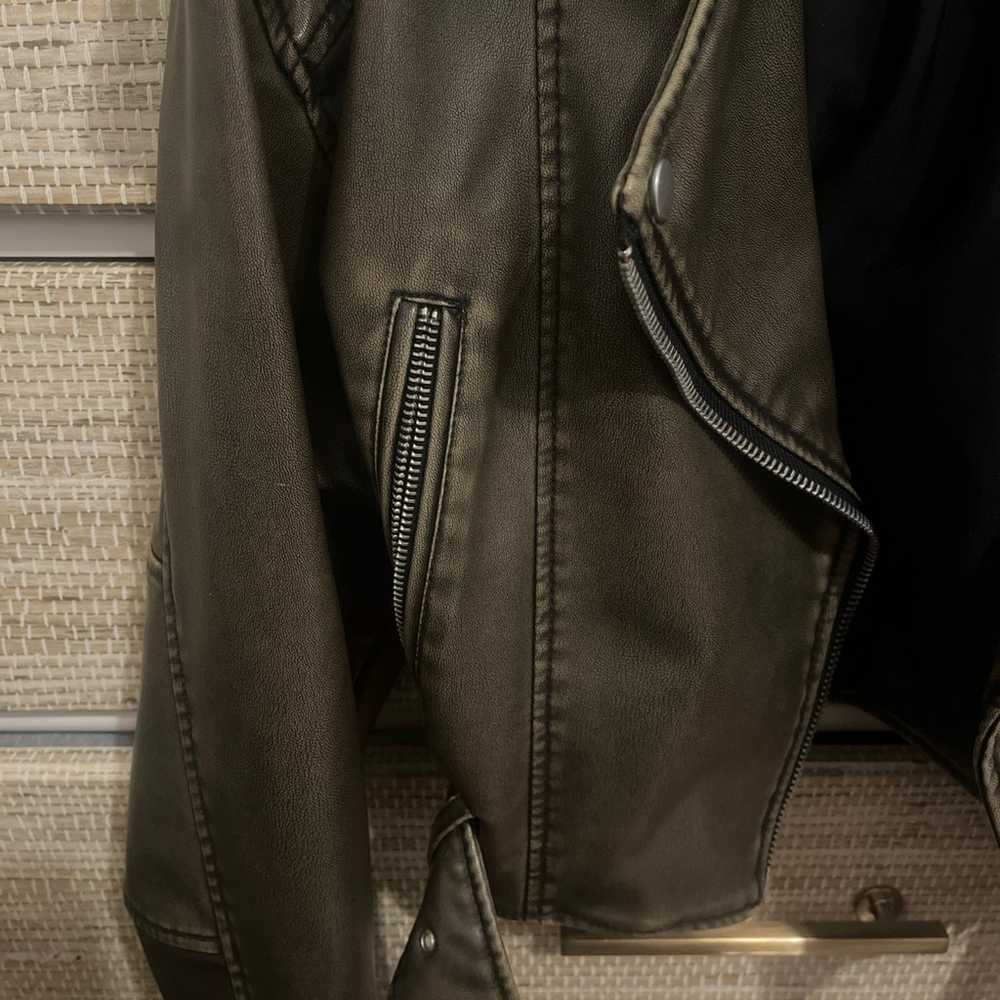 Zara Faux Leather Biker Jacket - image 4