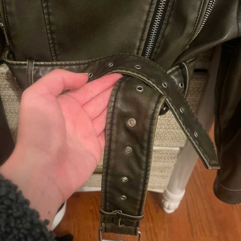 Zara Faux Leather Biker Jacket - image 6