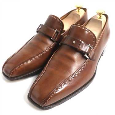 BERLUTI】紐靴 レザー刻印入り ビジネスシューズ 濃茶 (Berluti