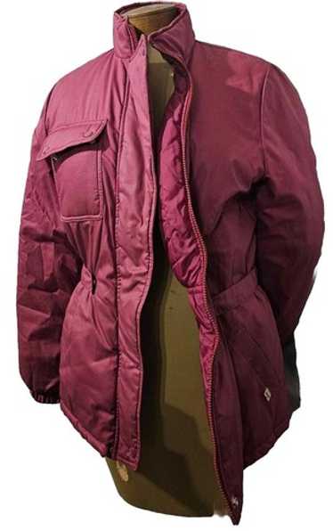 Vintage Womens Medium Burgundy Levi's Puffer Insu… - image 1
