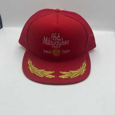 old milwaukee　ビンテージニットキャップ　サイズS〜M Old milwaukee beer hat - Gem