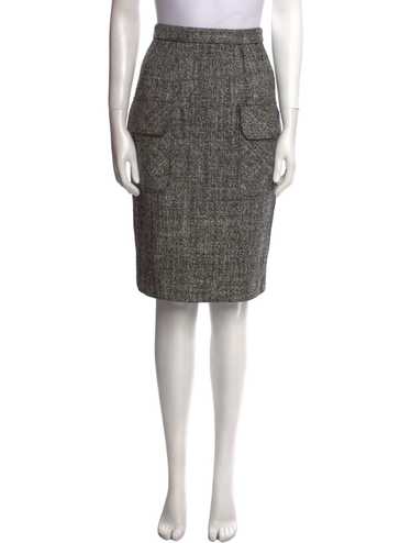 Yves Saint Laurent Rive Gauche Skirt Black Tweed … - image 1