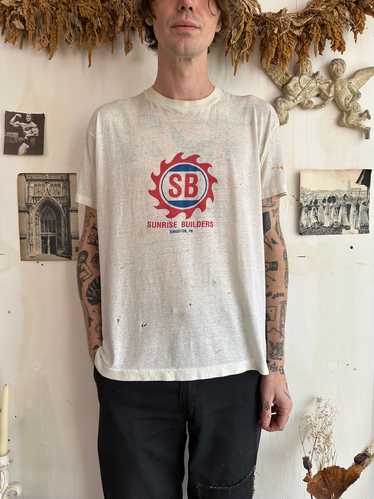 1980s Paper Thin Sunrise Builders T-Shirt (M)