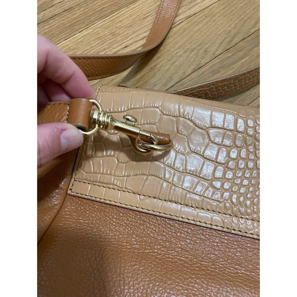 Iacucci Croc & Textured Honey & Cream Leather Fla… - image 10