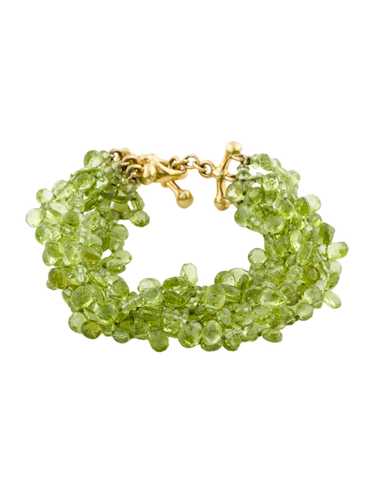 Bracelet 18K Yellow Gold Featuring Peridot Faceted