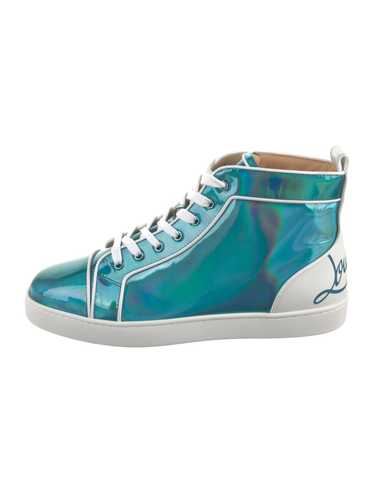 Christian Louboutin Patent Leather High Top Sneak… - image 1