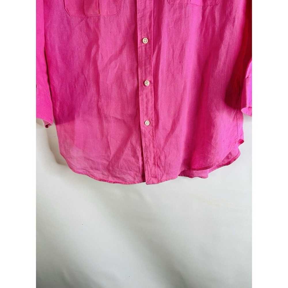 Vintage 90s Ralph Lauren Womens 12 Linen Roll Sle… - image 2