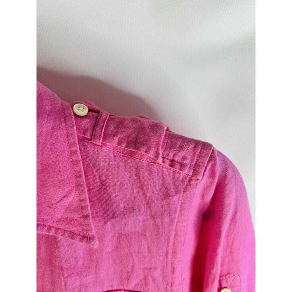 Vintage 90s Ralph Lauren Womens 12 Linen Roll Sle… - image 5