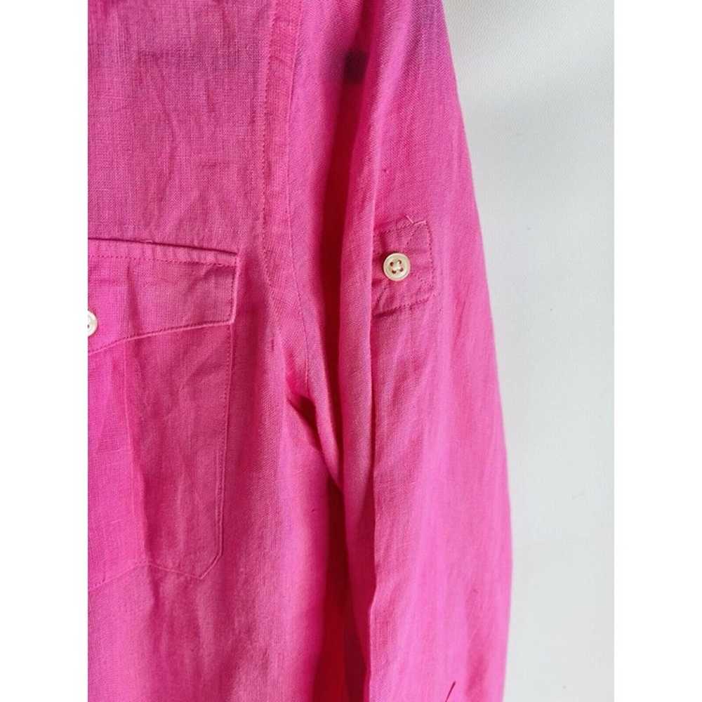 Vintage 90s Ralph Lauren Womens 12 Linen Roll Sle… - image 6
