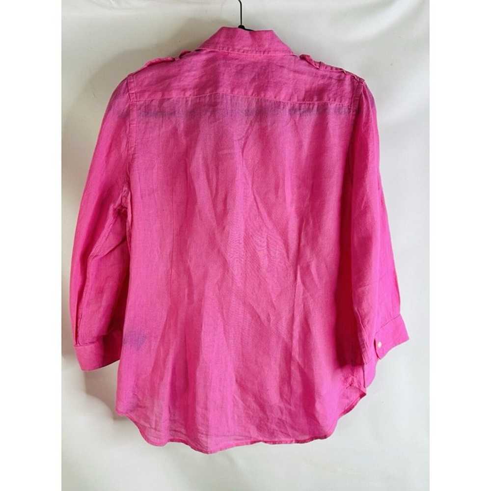 Vintage 90s Ralph Lauren Womens 12 Linen Roll Sle… - image 7