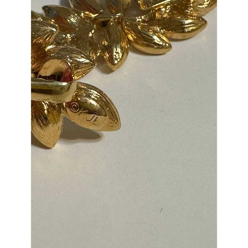 Vintage Kenneth Jay Lane Goldtone Marquise Rhines… - image 5