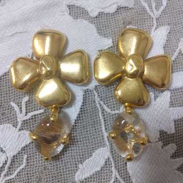 Rare★YVES SAINT LAURENT Rive Gauche★Cross Stone E… - image 1