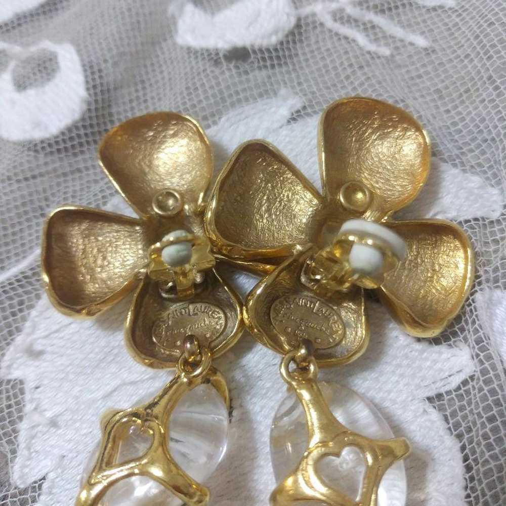 Rare★YVES SAINT LAURENT Rive Gauche★Cross Stone E… - image 3