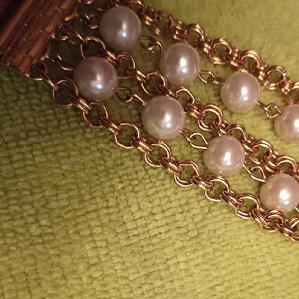 Vintage KJL Faux Pearl Watch - image 4
