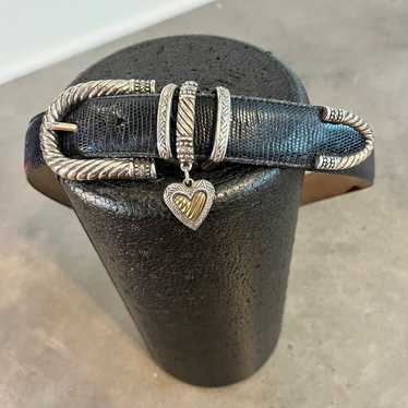 vintage Brighton レザー ベルト ハート コンチョ シルバー Vintage brighton heart buckle - Gem