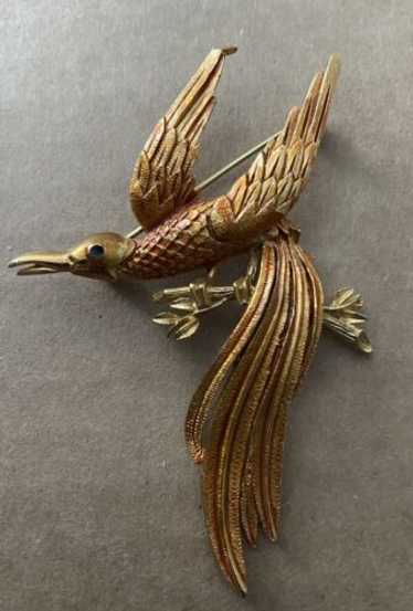 ヴィンテージ品✨️ アメリカ製 VANITY フェニックス ブローチ Vintage phoenix bird brooch - Gem