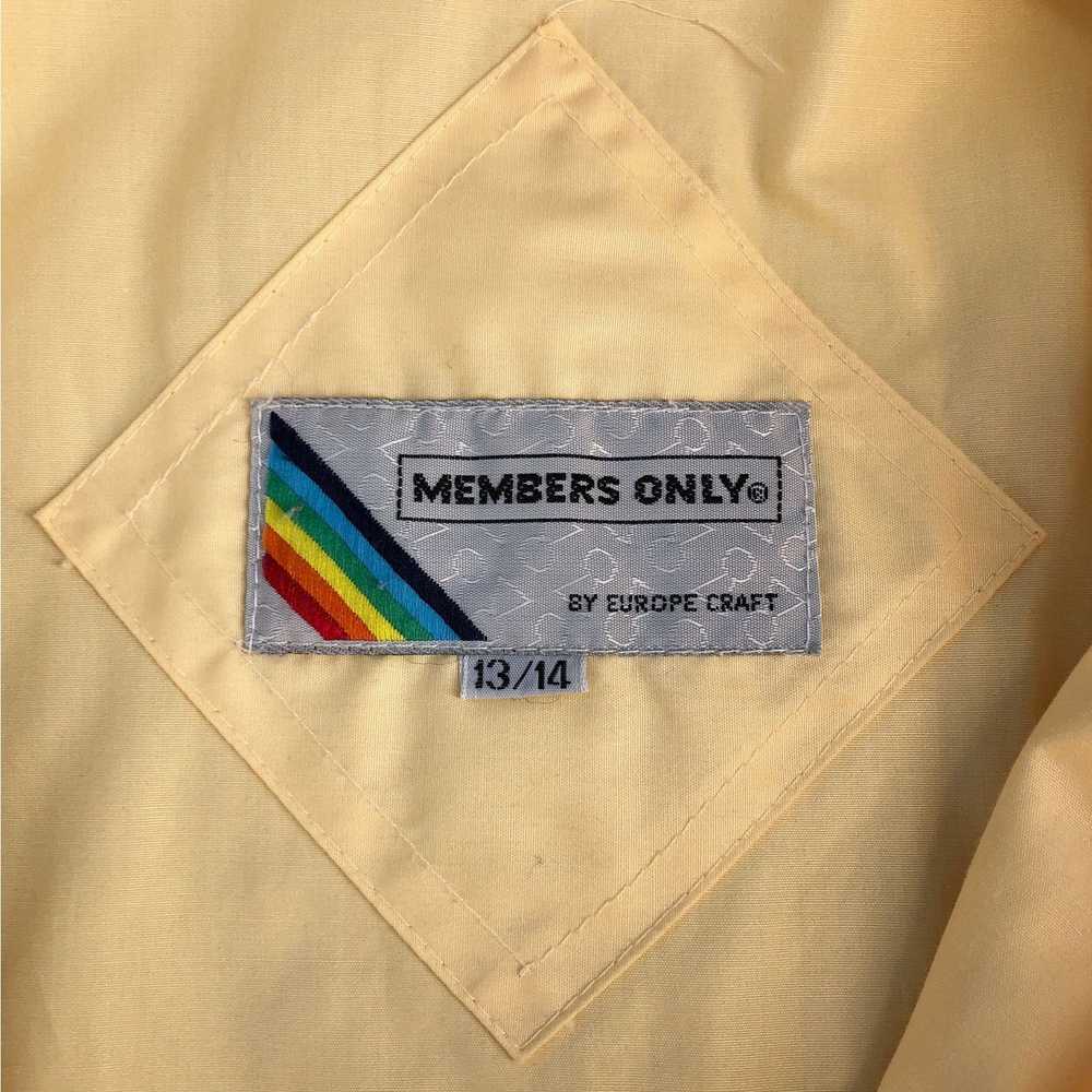 Members Only × Vintage 80s Members Only pale yell… - image 4