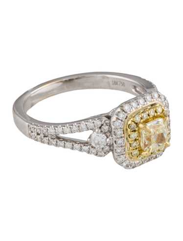 Ring Rhodium-Plated 18K White Gold & 18K Yellow G… - image 1