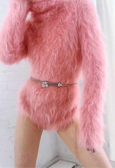 pink mohair bodysuit