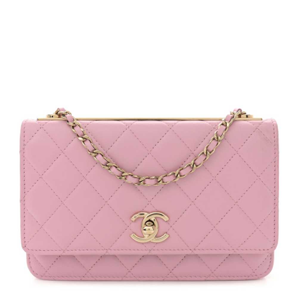 CHANEL Lambskin Quilted Trendy CC Wallet On Chain… - image 1
