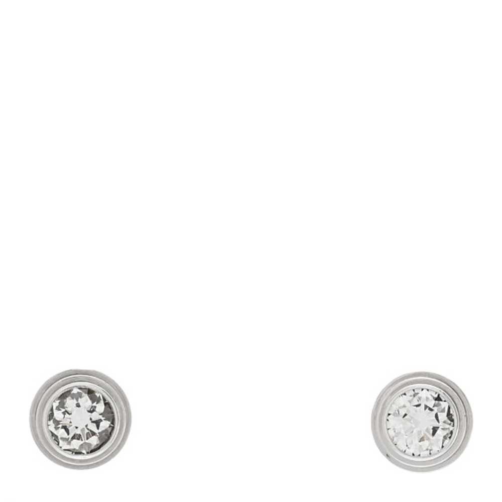 CARTIER 18K White Gold Diamond MM D'Amour Earrings - image 1