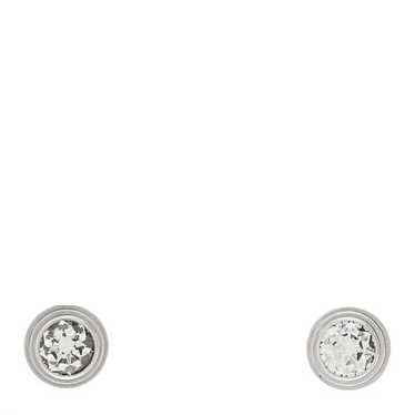 CARTIER 18K White Gold Diamond MM D'Amour Earrings - image 1