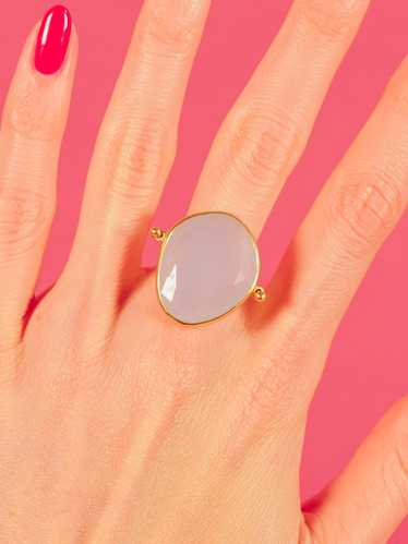 18k Lavender Chalcedony Ring