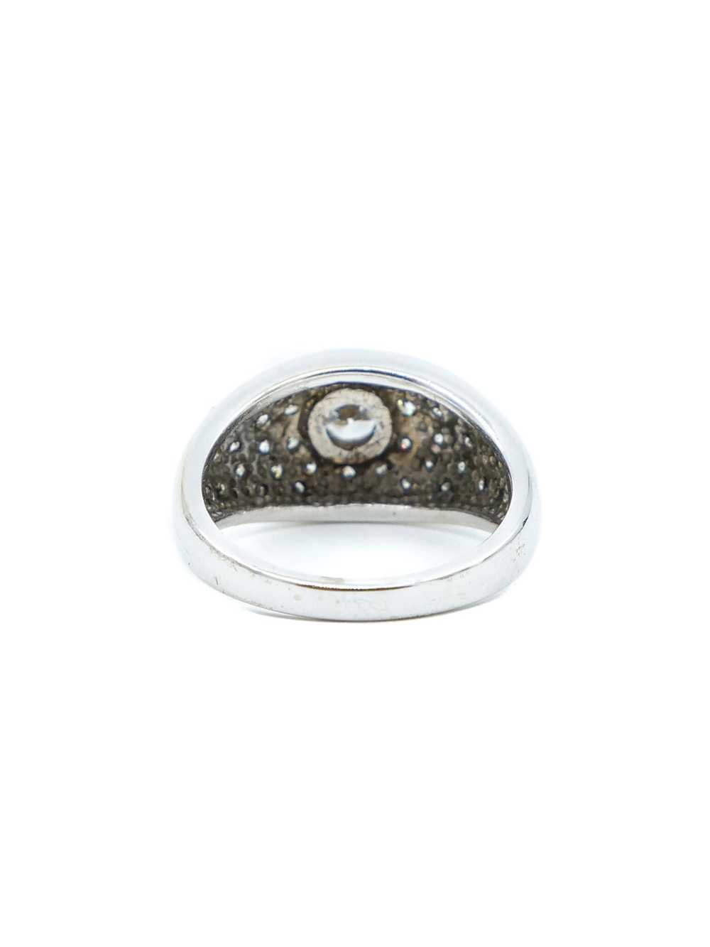 18k White Gold Diamond Dome Ring - image 4