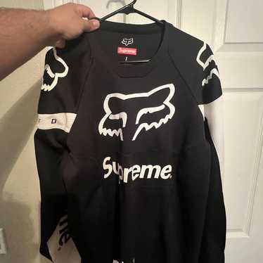 トップス Supreme/FOX RACING/Moto Jersey Top NEW Supreme Fox Racing Moto Jersey Top White Red SS18 Size