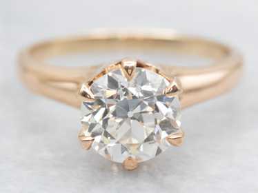 Antique GIA Certified Old European Cut Diamond En… - image 1