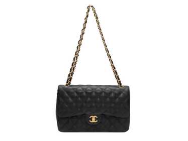 Black Chanel 2017 Classic Jumbo Caviar Double Fla… - image 1